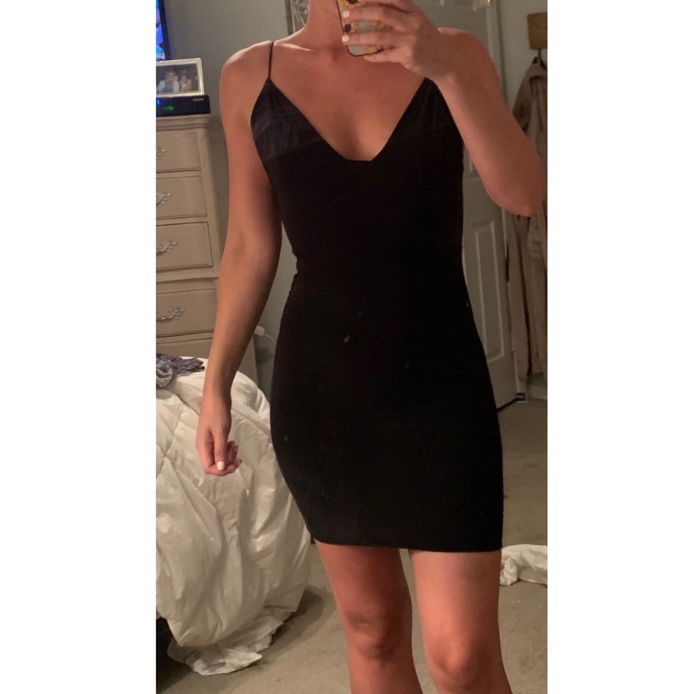 ASOS perfect black mini dress.